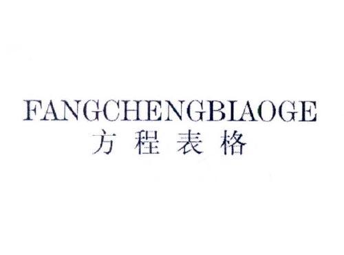 方程表格